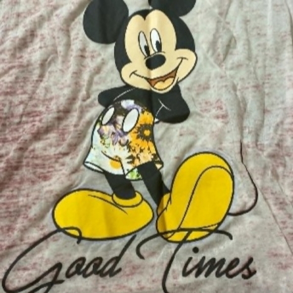 Disney "Good Times" Mickey Mouse Burnout Purple Tank Top Junior's XXL Plus Size - Picture 4 of 6